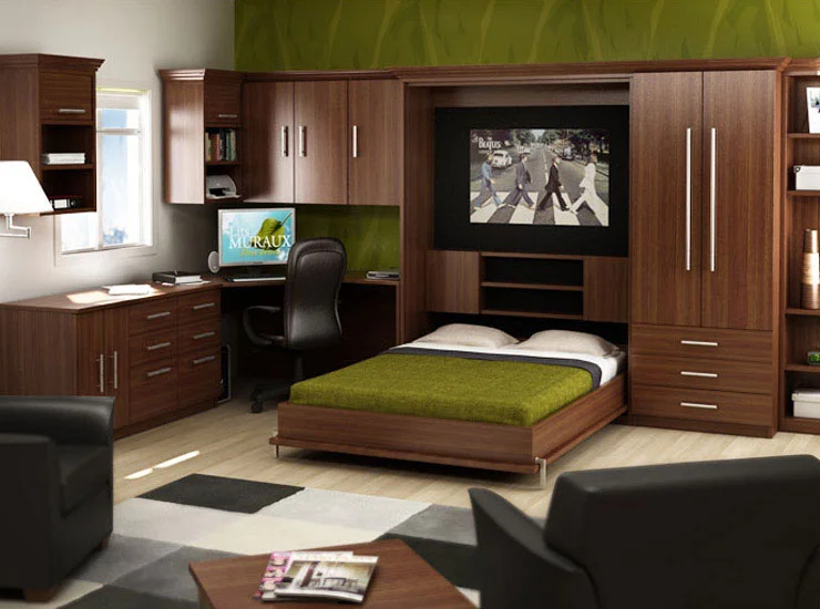 Bedroom With Wall Cabinet