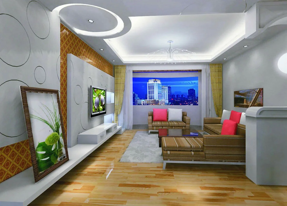 TV Cabinet With Ceilling Decoration