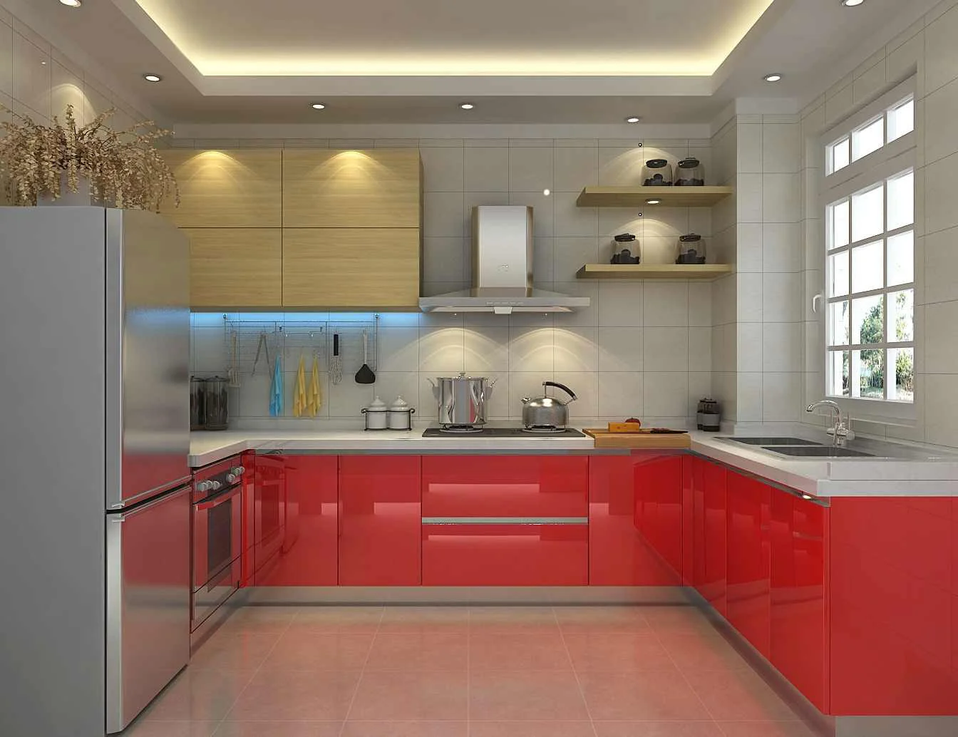U Shape Kitchen Cabinet Design