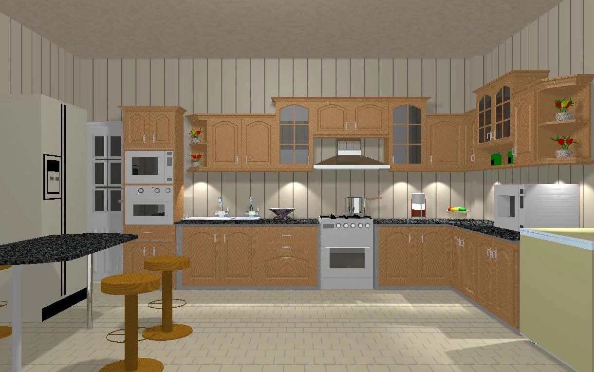Open Kitchen Cabinet Design