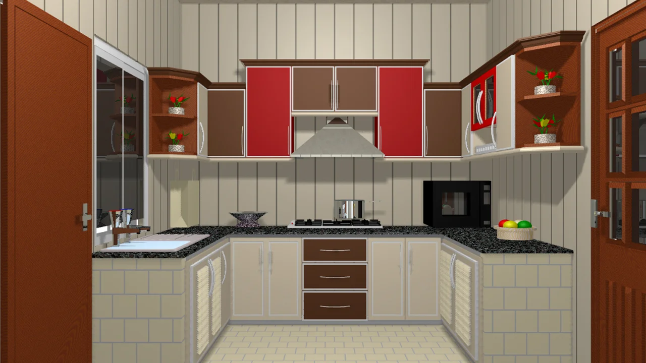 Foreign U Shape Kitchen Design