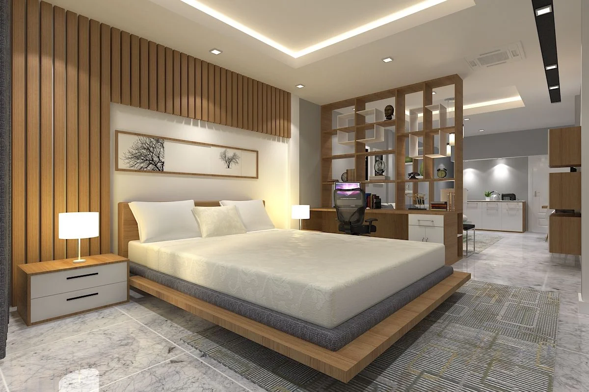 Multi Bedroom Decoration With Wall Paneling